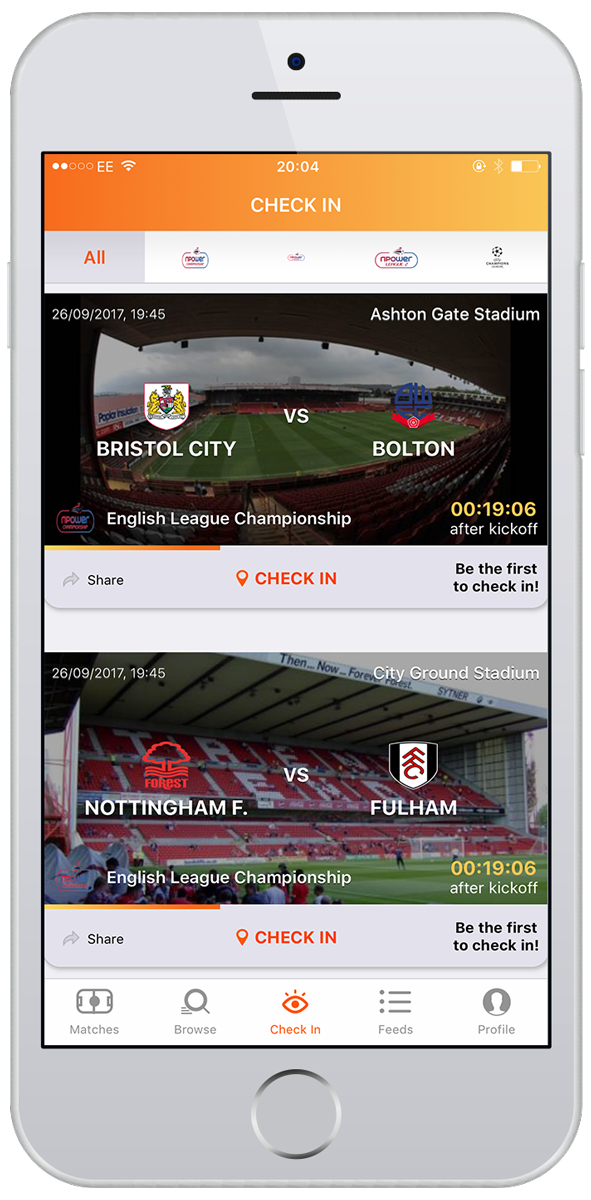 check in screen top soccer fan ordia creative